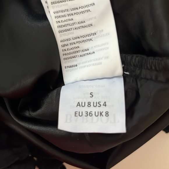 Bardot Liana Leaf Lace Overlay Lined Sleeveless Midi Black Dress Size S - 4 - Picture 13 of 16